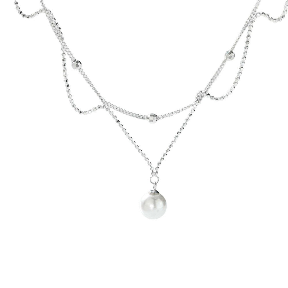 S925 Sterling Silver Pearl Necklace | Elegant Design