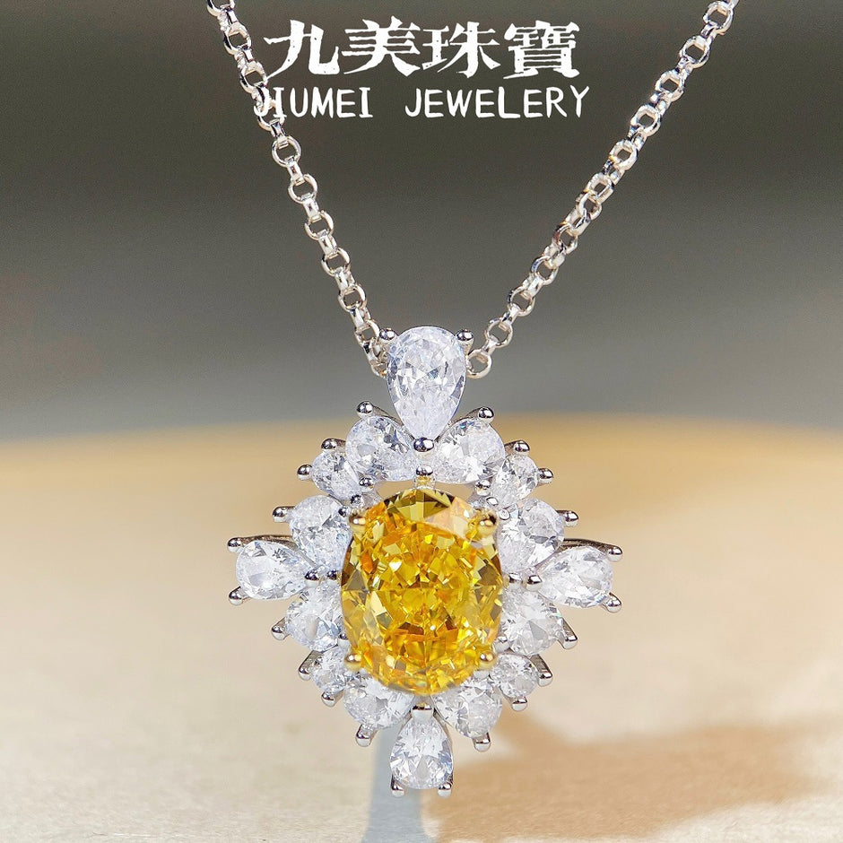 S925純銀莫桑石首飾｜橢圓多彩｜高級感