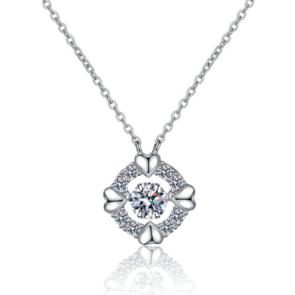S925純銀莫桑石首飾｜心形50分｜愛心簡約