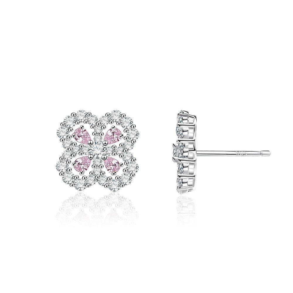 S925純銀莫桑石首飾｜多彩｜四葉草小眾