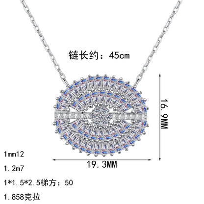 S925純銀莫桑石首飾｜橢圓1.858克拉｜橢圓長方