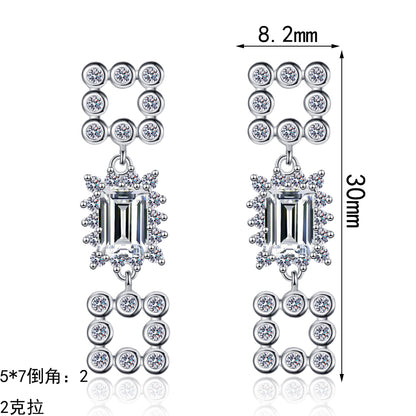 S925純銀鋯石首飾｜祖母綠2克拉｜簡約小眾