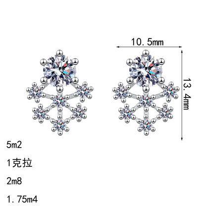 S925純銀鋯石首飾｜1克拉｜雪花