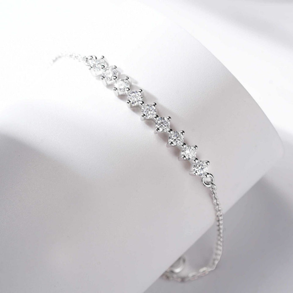S925純銀莫桑石首飾｜四爪簡約