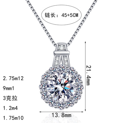 S925純銀鋯石首飾｜3克拉｜簡約