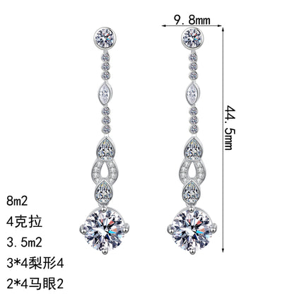 S925純銀鋯石首飾｜4克拉｜簡約