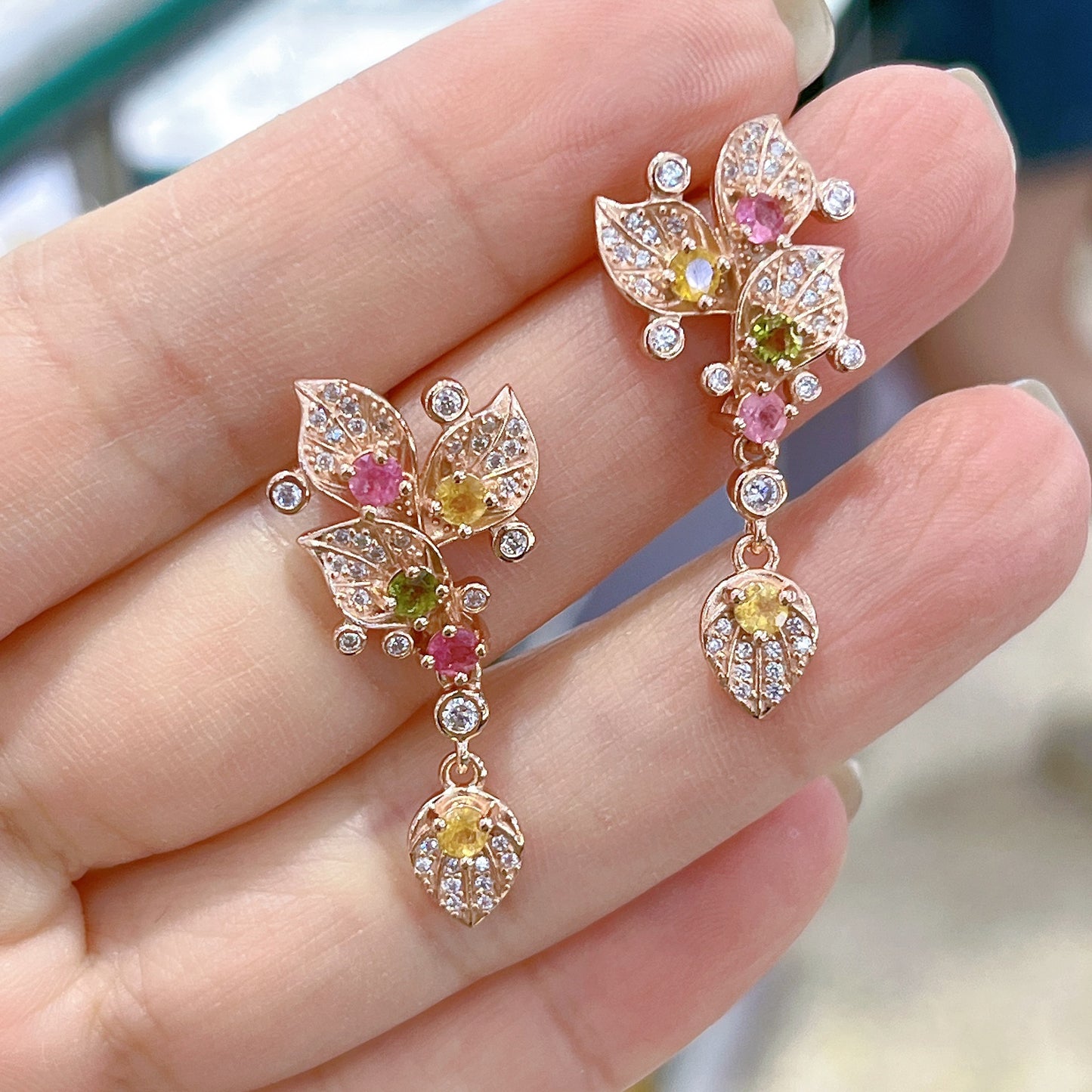 S925純銀耳飾｜玫瑰金