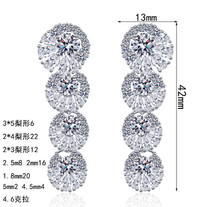 S925純銀鋯石首飾｜4.6克拉｜輕奢精緻