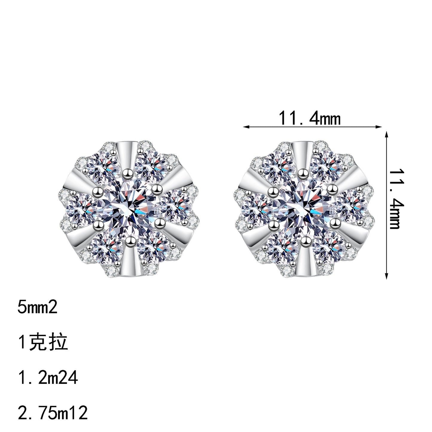 S925純銀鋯石首飾｜1克拉｜輕奢精緻
