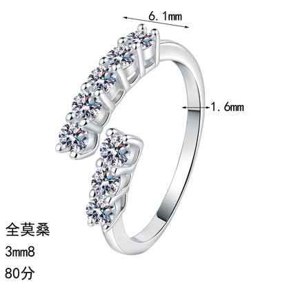 S925純銀莫桑石首飾｜80分｜開口