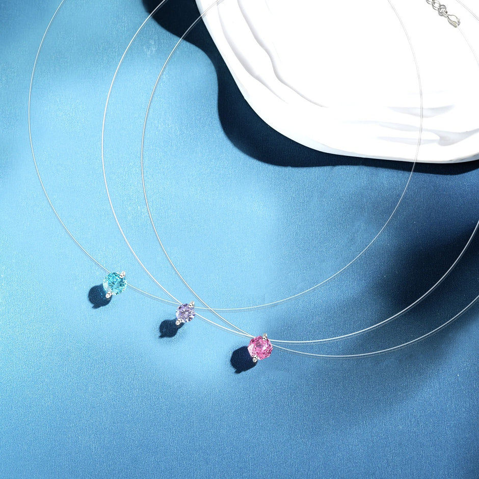 S925純銀莫桑石首飾｜圓鑽彩鑽1克拉｜簡約