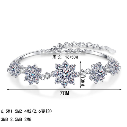S925純銀鋯石首飾｜2.6克拉｜雪花
