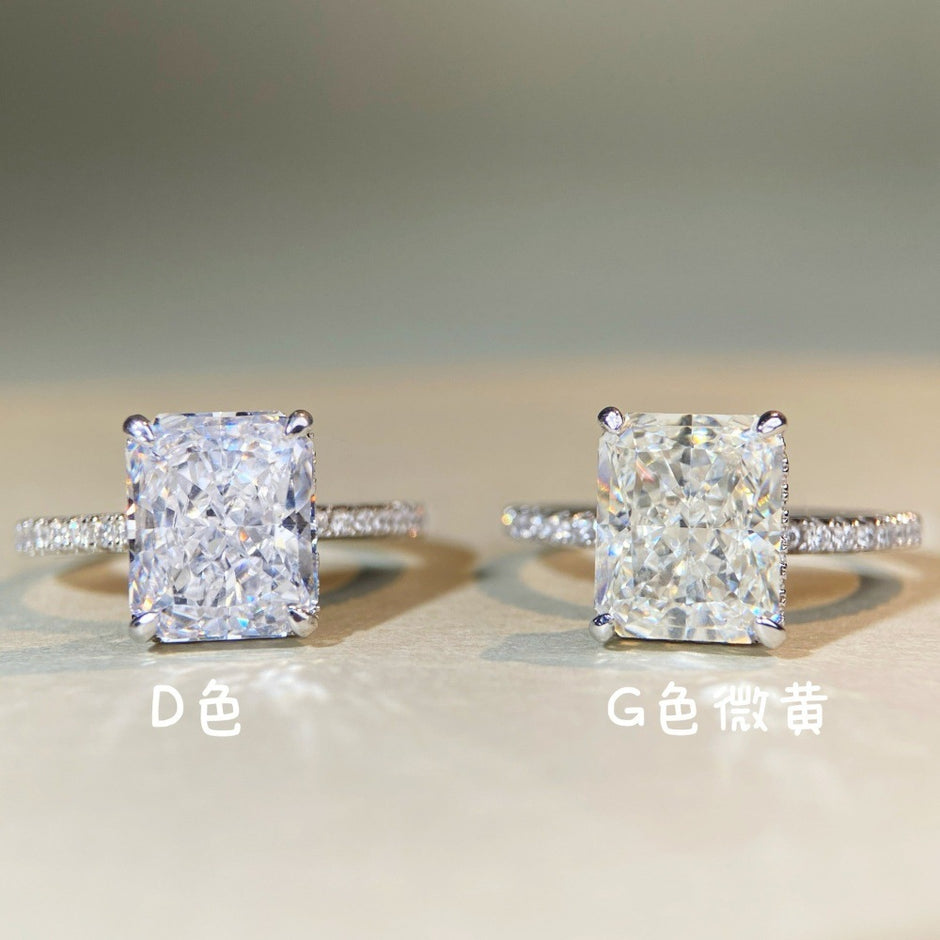 S925純銀莫桑石首飾｜公主方多彩｜方形