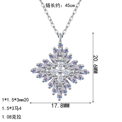 S925純銀莫桑石首飾｜1.08克拉｜雪花