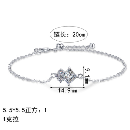 S925純銀鋯石首飾｜1克拉｜簡約