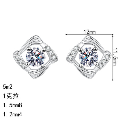 S925純銀鋯石首飾｜1克拉｜簡約