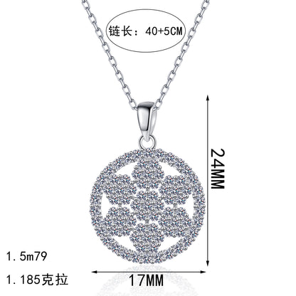 S925純銀莫桑石首飾｜1.185克拉｜雪花