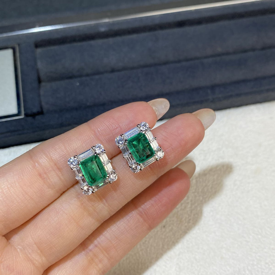 S925純銀莫桑石首飾｜祖母綠彩鑽