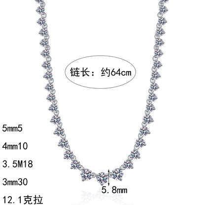 S925純銀莫桑石首飾｜12.1克拉｜輕奢精緻