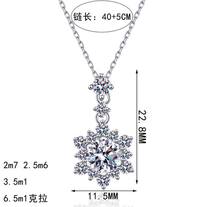 S925純銀鋯石首飾｜1克拉｜雪花