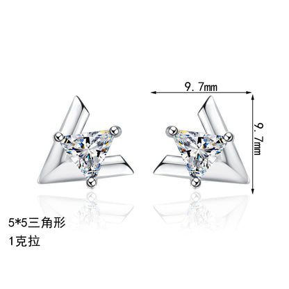 S925純銀鋯石首飾｜1克拉｜簡約