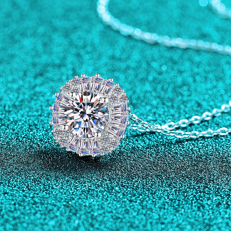 S925純銀鋯石首飾｜圓鑽1克拉｜輕奢精緻