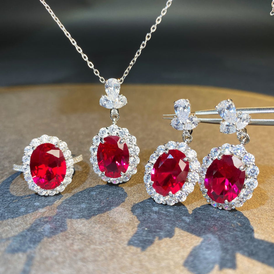 S925純銀莫桑石首飾｜橢圓彩鑽｜輕奢精緻