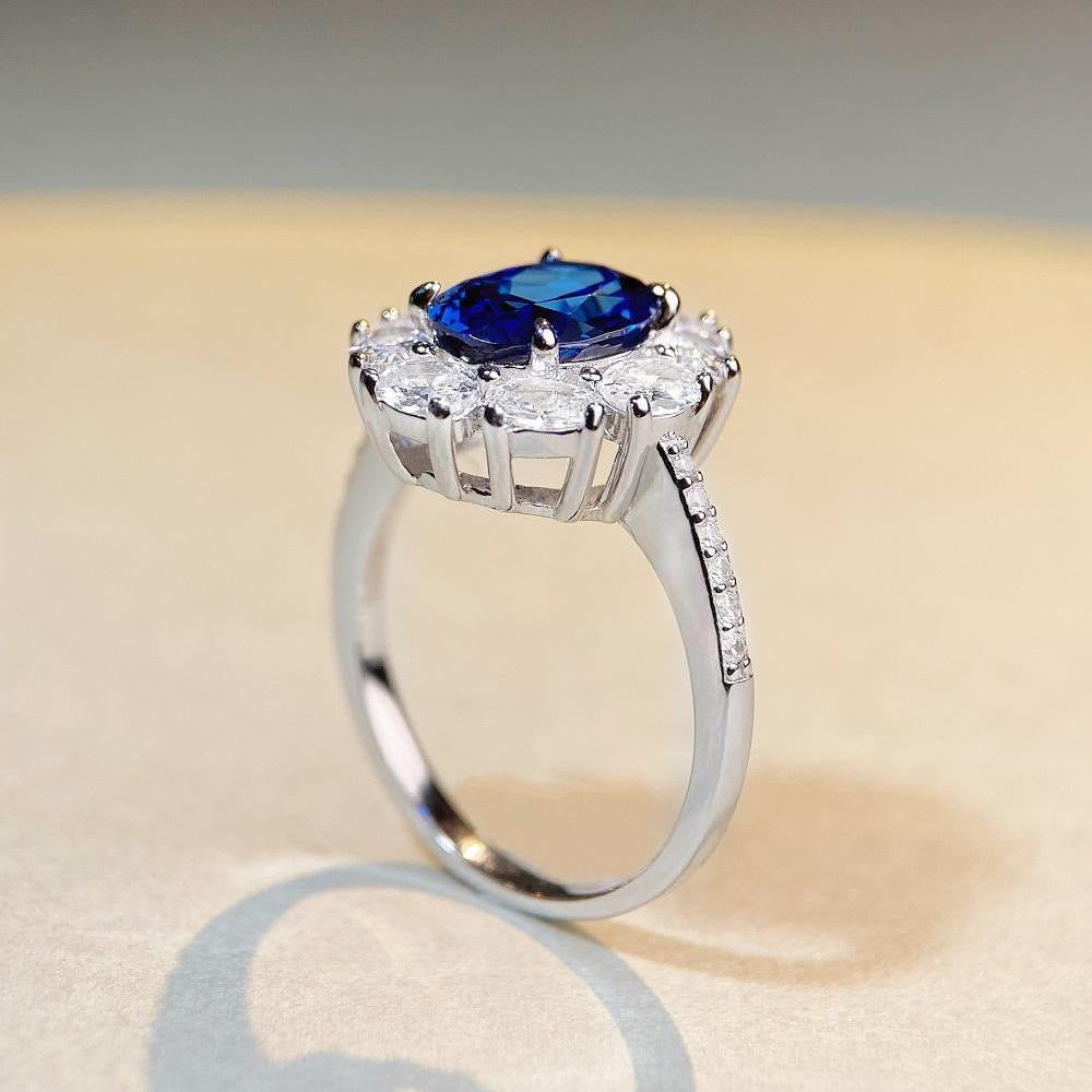 S925純銀莫桑石首飾｜彩藍鑽｜高級感