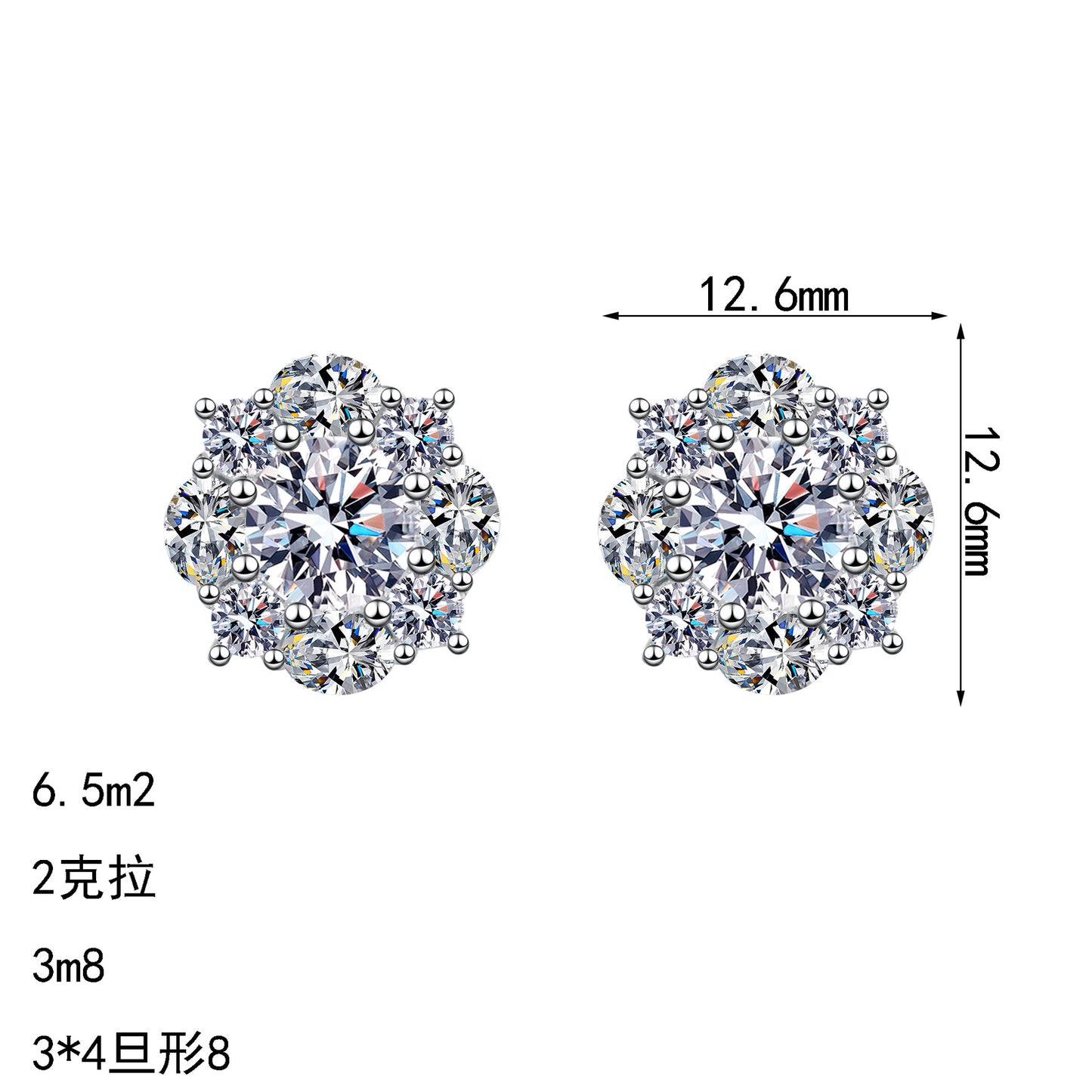 S925純銀鋯石首飾｜2克拉｜輕奢精緻