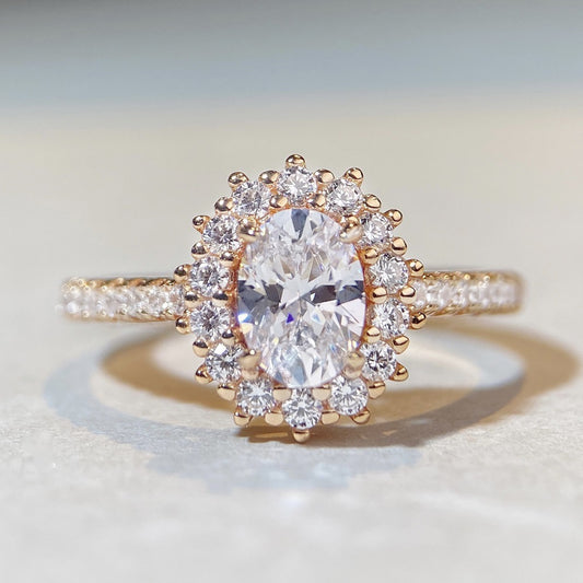 S925純銀莫桑石首飾｜1克拉｜玫瑰金