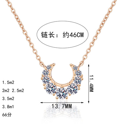 S925純銀莫桑石首飾｜香檳鑽66分｜香檳金高級感