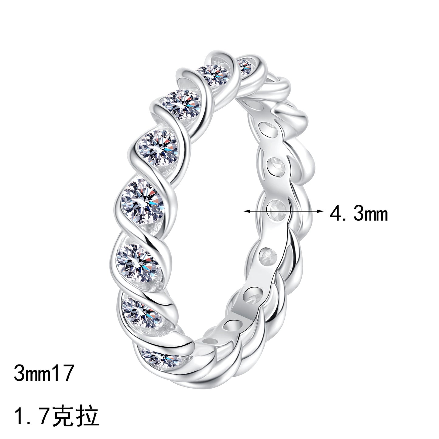 S925純銀莫桑石首飾｜1.7克拉｜簡約