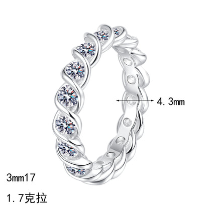 S925純銀莫桑石首飾｜1.7克拉｜簡約