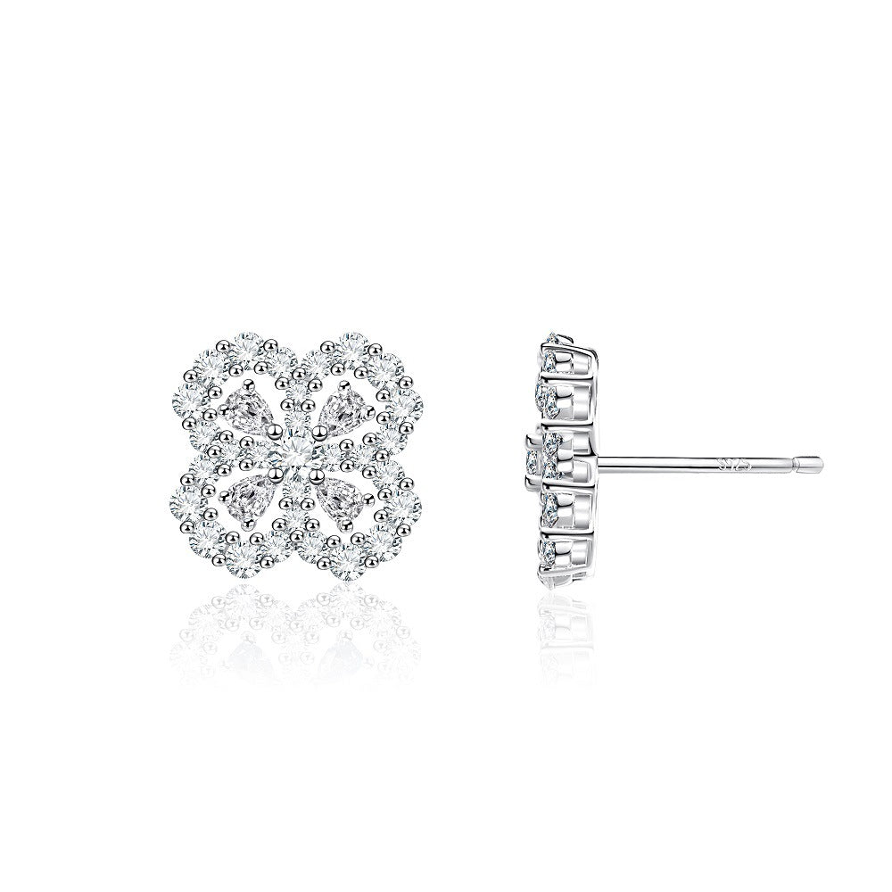 S925純銀莫桑石首飾｜多彩｜四葉草小眾