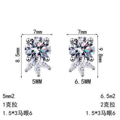 S925純銀鋯石首飾｜1克拉｜四爪簡約